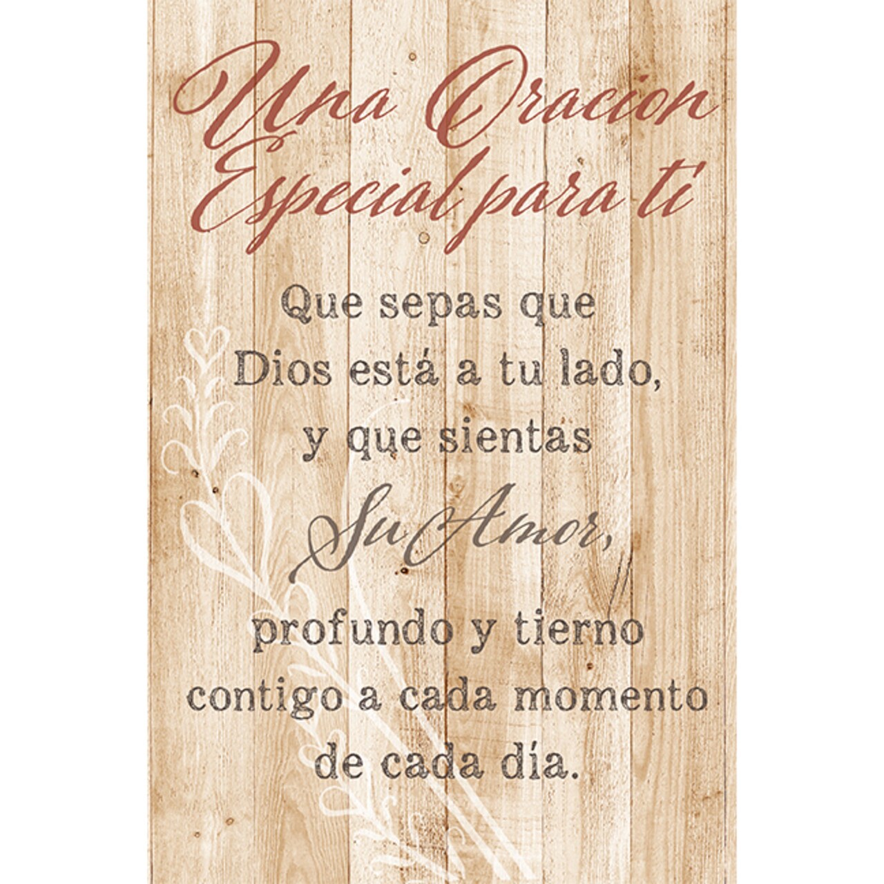 Dexsa Una Oracion Especial Para Tí - A Special Prayer - Inspirational Saying in Spanish 6x9 Wood Plaque with Easel and Wall Hanger